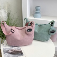 Solid Color Simple Dumpling Bag Large Capacity Shoulder Bag Messenger Bag Korean Version Simple Chil
