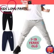 2-13yrs Boy Pants Seluar Tracksuit Budak Perempuan Track Panjang Budak lelaki Kids Long Sport Pants Jogger Sweatpants