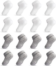 Baby Socks 8 Pairs Baby Socks First Socks Baby Socks White Socks Plain Sock Newborn Socks for Baby 0