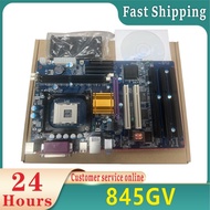 100% new original  845GV, motherboard with 3 ISA 2PCI slots, 2 COM, 2 IDE, slot 478, VGA,