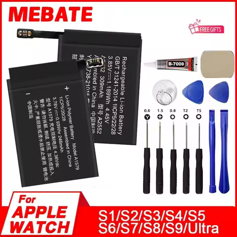 A2345 A2663 A1875 A1760 A2810 A2749 A2956 A2815 Battery For Apple Watch Series 1 2 3 4 5 6 7 8 9 SE2