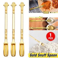 80mm金色金屬小煙鏟 小藥勺 鼻煙壺煙釘勺 [平行進口]