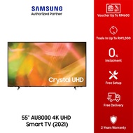 [Clearance Sales] Samsung 55 lnch LED (UA55AU8000) 4K UHD Smart TV with Dynamic Crystal Color UA55AU