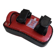 THAISMAI - เป้าเตะ เป้าซ้อมมวย หนังเทียม แบบโค้ง สีแดง/ดำ อุปกรณ์มวยไทย 1ข้าง KP142 Red/Black Kick