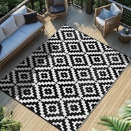 Favoyard Outdoor Rug 5x8 ft Waterproof Reversible Patio Plastic Straw Rugs for Decor Clearance Outsi