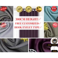 CLEARANCE STOCK【300CM HEIGHT】BLACKOUT CURTAIN  HOTEL LANGSIR READY STOCK KUALITI TIP TOP/SUNBLOCK LA