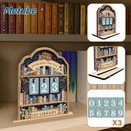 METUBE Reading Tracker Signage, Books Read This Year Wooden Books Read Tracker,  2D Handmade Reading