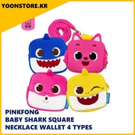 [Pinkfong]Korean Baby Shark Shark Family Square Necklace Wallet 4Types