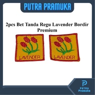 (2pcs) Bet Tanda Regu Lavender Bordir Premium diameter 4cm Pramuka