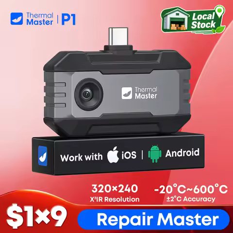 320*240 Thermal Imaging Camera P1 for iPhone and Android Cell Phone 600℃ HVAC House Inspection 15X D