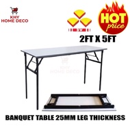 KHY(3V)2x4ft/5ft Foldable plastic Top Banquet Table/ Folding Banquet Table Meja Banquet office table