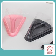 10pc Triangular Crepe Cake Box, 6-inch Mousse Slice Packaging Box, Thickened Crepe Cake Box