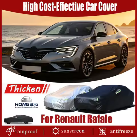Outdoor Full Car Cover For Renault Rafale with Reflective Strips Waterproof Snowproof Dustproof UV P