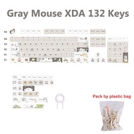 132 keys Cute Mouse Cartoon Theme Keycaps XDA Profile Key caps English for 61/64/68/84/87/96/98/104 