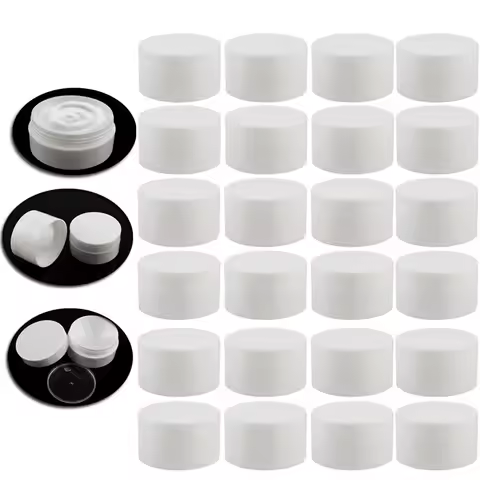 20/30/50/100Pcs 3g 5g 10g Plastic Mini PP White Jars Small Empty Cosmetic Makeup Sample Jar Face Cre