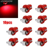 LOOKSHOW 10Pcs B8.5D 509T B8.5 5050 Led 1 SMD T5 Lamp Car Gauge Dash Bulb Dashboard Light Wedge Inte
