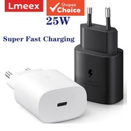 EU Plug 25W PD Quick Charging Power Plug For Samsung S21 S23 S24 S25 Ultra A55 A72
