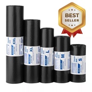 Trash bag Garbage bag Black (Small/Medium/Large/XL/XXL) Thick Biodegradable Plastic Bags 200 Pcs Tra