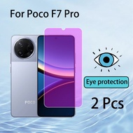 2 Pcs 9D Poco F7 Pro Anti-Blue Tempered Glass Screen Protector For Poco F7 Pro F6 X6 Pro C75 C65 C61