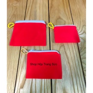 Smooth zipper velvet bag 50c. available in 3 sizes 7x8, 8x10, 9x12