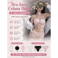 Latest Ribbon Model Bra Push Up Bra Without Wire CD Panties Kancut Premium Quality Underwear Cangcut