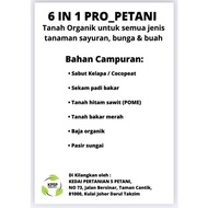 1kg Tanah organik 6 in 1 / Tanah kompos / tanah berbaja