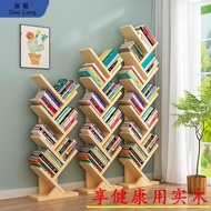 Tree-shaped Modern Small Bookshelf Solid Wood Bookshelf for Children Other Floor-standing Storage Ra