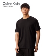 CALVIN KLEIN เสื้อยืดคอกลมแขนสั้นผู้ชาย Luxury Cotton T-shirt รุ่น 4LB275G UB1 - สีดำ