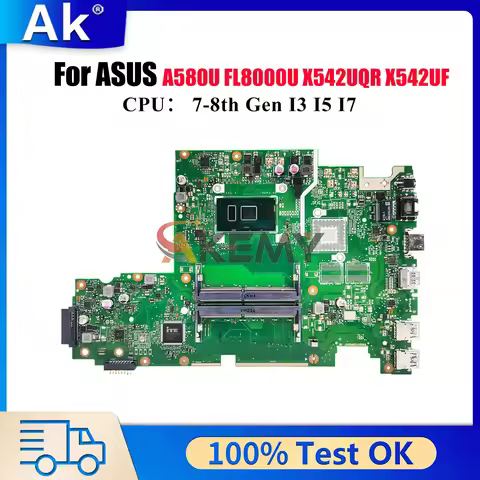 X542UA Laptop Motherboard For ASUS X542UQR X542UN X542U X542UR X542UF X542UQ A580U X542UA FL8000U X5