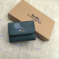 COACH蔻驰三折小钱包，全新，多色可选：黑色、白色、墨绿、