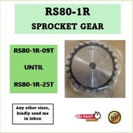 RS 80-1R X 10T - RS80-1R X 25T Sprocket Gear Roller Chain Sprocket Gear Sprocket 10Gigi-25Gigi