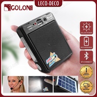 【NEW】 GOLON ARC-BT38MIC SOLAR TORCH LIGHT MINI PORTABLE WIRELESS HEAD MIC SPEAKER FM RADIO USB MP3 P
