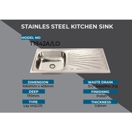 T1842A/LO STAINLESS STEEL KITCHEN SINK