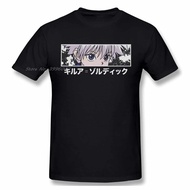 Men Tshirt Hxh Killua Zoldyck T Shirts Pure Anime Manga Leisure Hunter X Hunter Tshirt cotton