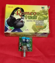 Kit Ranic Kit Headphone Amplifier Stereo Romeo 1 Watt 6-12 Volt Tda 2822 Ranic Type RE.205/821