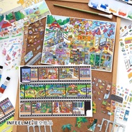 InfeelMe Today Opening 46.0 Decompression Collage 2.5D Landscaping Sticker Puzzle Life City Walking