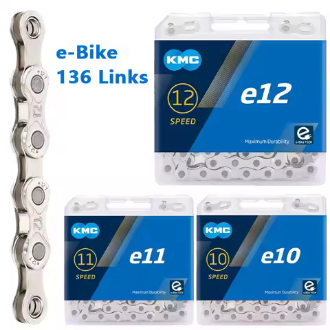 KMC E10 E11 E12 eBIKE Chain 9/10/11/12 Speed Road / MTB Bike Universal Chains 136 Links With magic b
