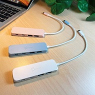 j5create環保材質USB-C轉四埠Type-A / Type-C高速集線器-JCH342E