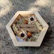 JM Florist - rustic Hexsagonal ring holder, size 15 cm wedding ring box/ wedding ring box/ gift gift