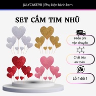 Pack of 10 HEART, HEART LOVE to decorate cakes and birthday cakes