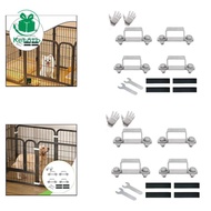 Kesoto 4 Pieces Reinforcement Clips Pet Playpens Enclosures Connector Set Square Tube Clamps Carbon 