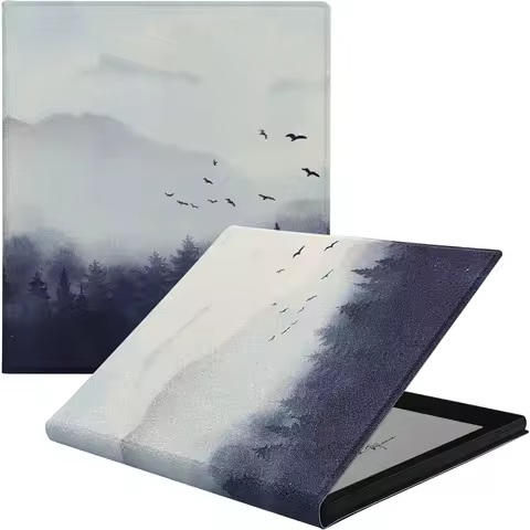 GAUGGER Magnetic Leather Case for 7" Onyx Boox Tablet Go Color 7/Boox Page Ultra-Thin Cover with Aut