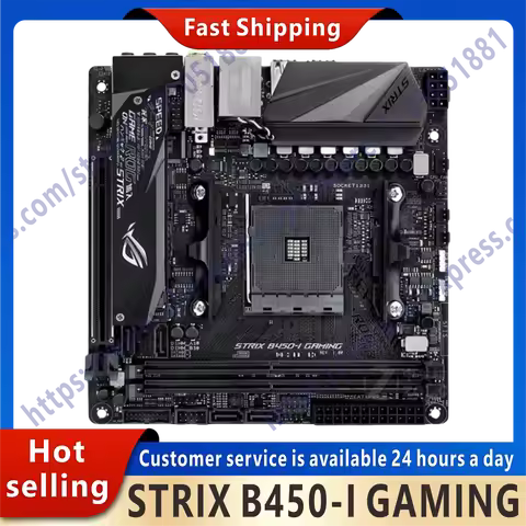 Used ROG STRIX B450-I GAMING ITX motherboard slot AM4 DDR4 for B450M B450 original desktop motherboa