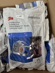 [TẶNG GĂNG TAY 3M] Bộ Mặt nạ phòng độc nửa mặt 3M 6100 - 2 phin lọc chống lại các mối nguy dạng bụi 