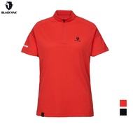 [BLACKYAK Korea] Female POLARTEC DELTA Cool Short-Sleeved Half-Open Top Two-Color Hiking Hiking FB1W