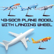 43-50cm Airbus A380 A350 Boeing B777 B747 B777 Metal Aircraft with Wheel Replica Diecast Collectible