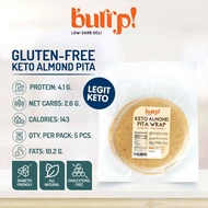 Burrp Keto Almond Pita Wrap 5pcs Per Pack Sugar Free Gluten Free Vegan Friendly Low Carb Keto