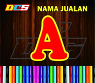 CUTTING SRICKER HURUF HURUF ABJAD SATU PICISAN HURUF DOBEL STICKER TEMPELAN UNTUK BIKIN NAMA JUALAN 