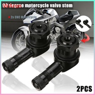 [Mini Spend ₱0 Get ₱15 Off]  2PCS CNC Motorcycle 90 Degree Angle Wheel Tire Stem Tubeless Valve Alum