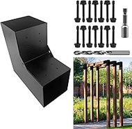DEVALLEY 2-Way Pergola Brackets Kit, DIY L-Shaped Woodwork Brackets for 6" x 6" (Actual:5.5"x5.5") L